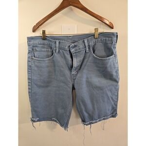 Levis 511‎ Denim Shorts Mens 36 Blue Slim Stretch Raw Hem Bemuda